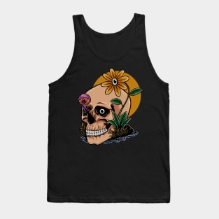 Smilling skull sunny days Tank Top